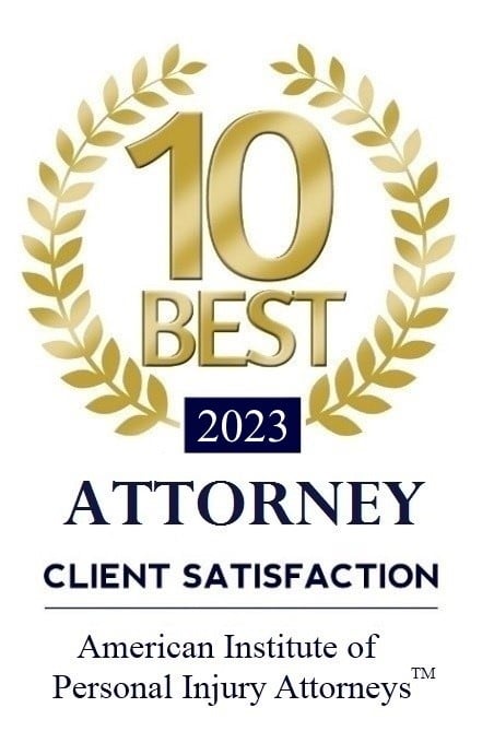 10 Best 2023 - Attorney Client Satisfaction - American Institute of Personal Injury Attorneys TM